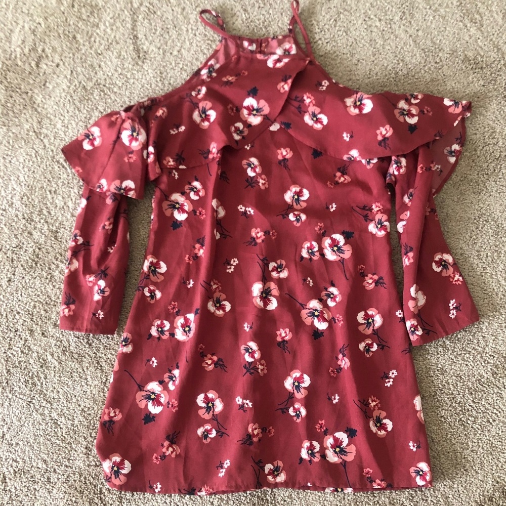 Off the shoulder long sleeve dress